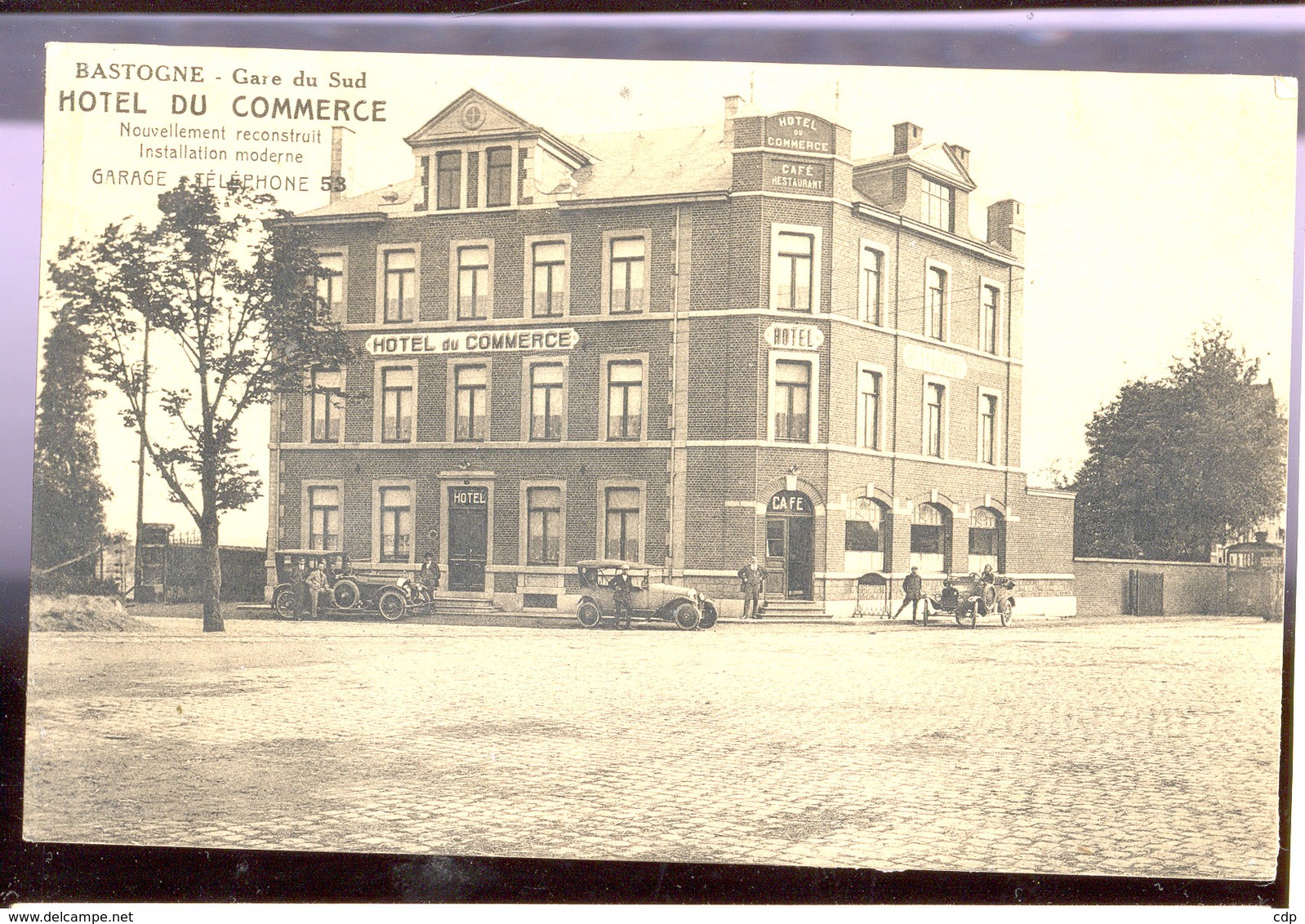 Cpa Bastogne  Hotel  Voitures  1929 - Bastenaken