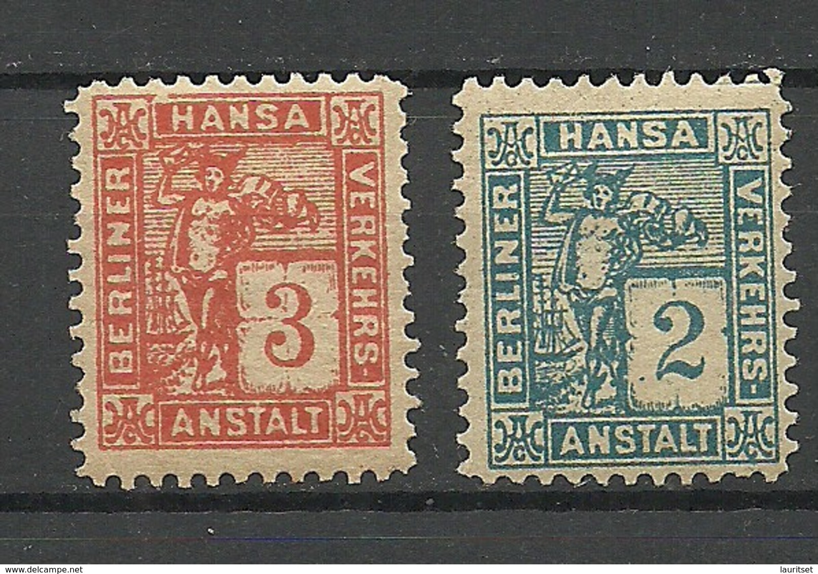 GERMANY Ca 1890 BERLIN Hansa Privater Stadtpost Local City Post Private Post * - Private & Local Mails