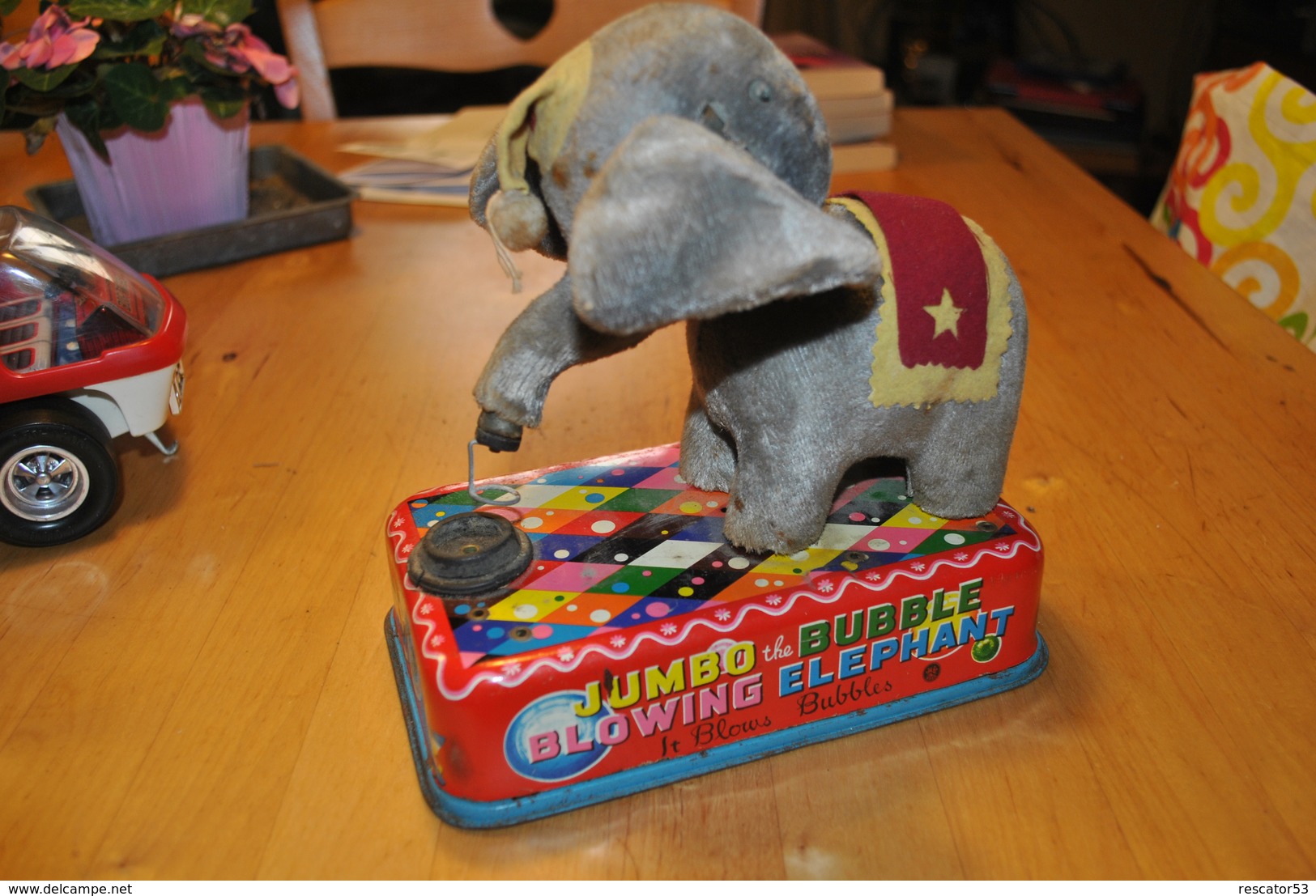 Très Rare Automate Jumbo The Bubble Blowing Elephant (Dumbo) Fabrication Japonaise - Jouets Anciens