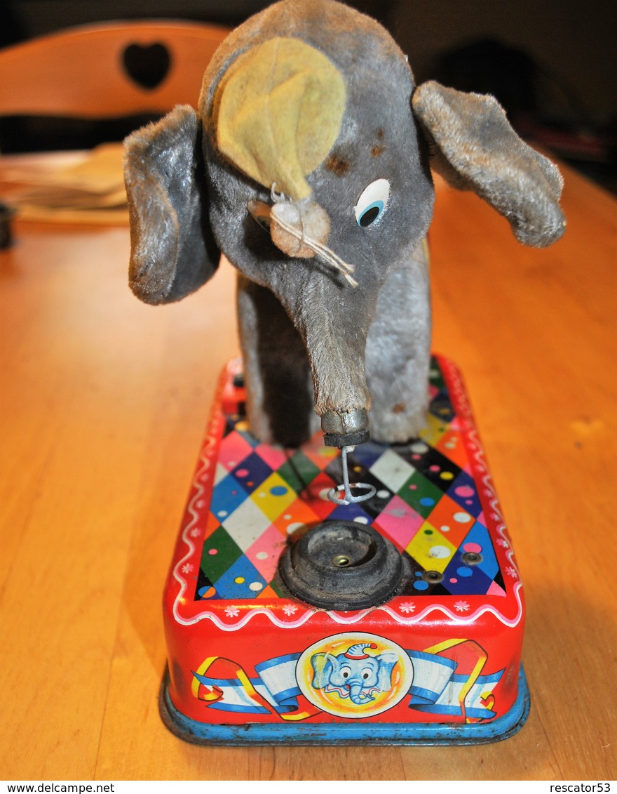 Très Rare Automate Jumbo The Bubble Blowing Elephant (Dumbo) Fabrication Japonaise - Jouets Anciens