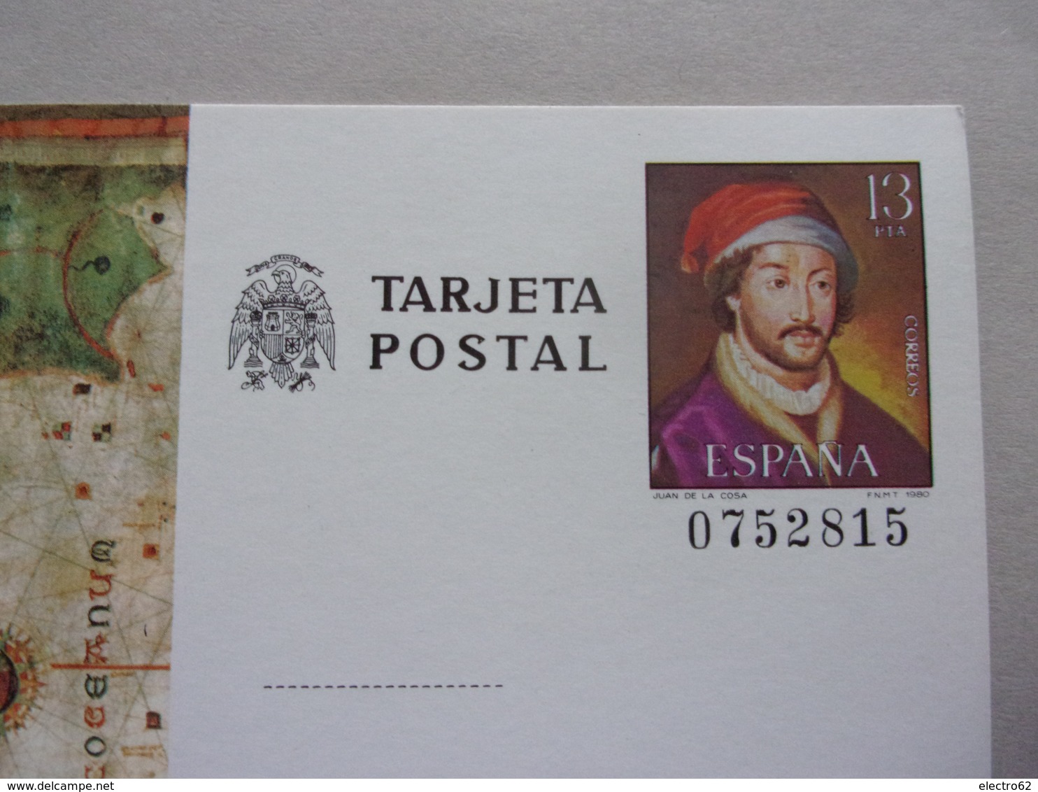 Entier Postal Espagne Carte De Juan De La Cosa 1500 Espana Tarjeta Postal - Géographie