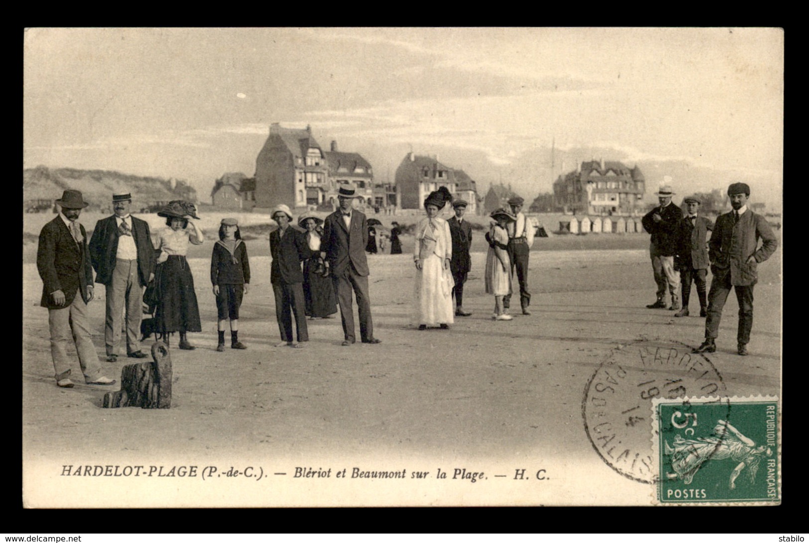 AVIATION - HARDELOT-PLAGE (PAS-DE-CALAIS) - BLERIOT ET BEAUMONT SUR LA PLAGE - ....-1914: Précurseurs