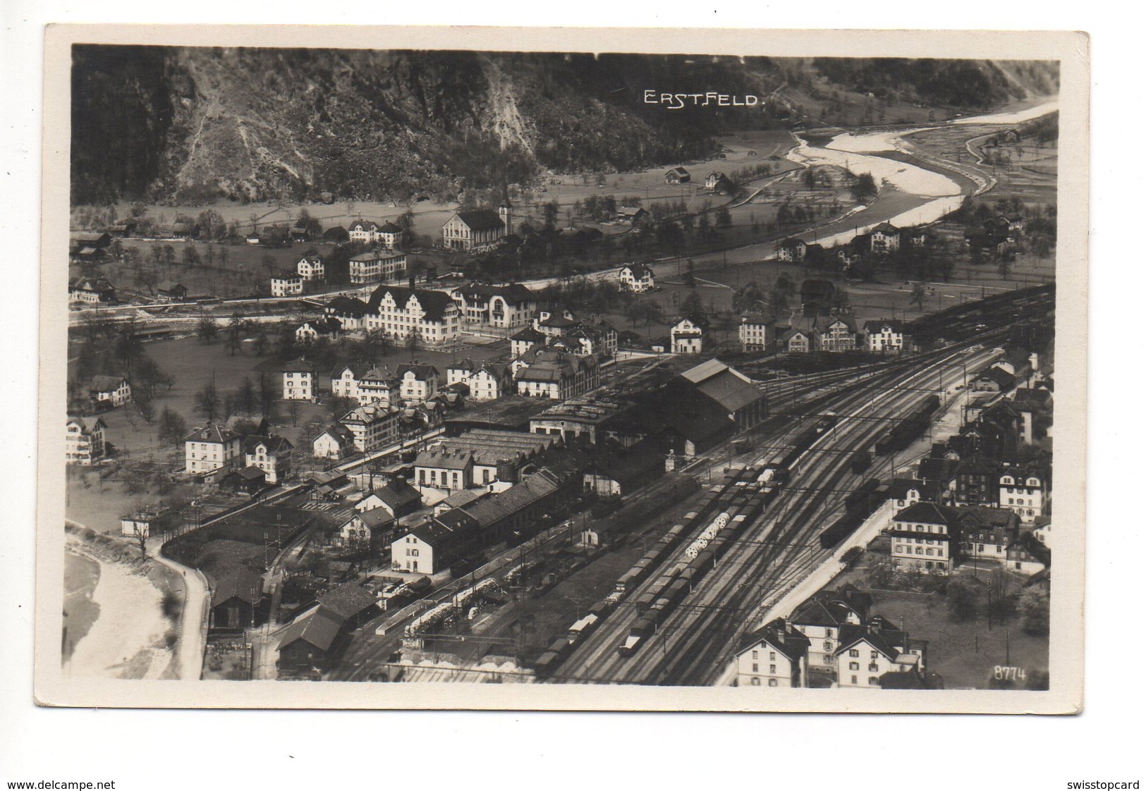 ERSTFELD Flugaufnahme Bahnhof - Erstfeld