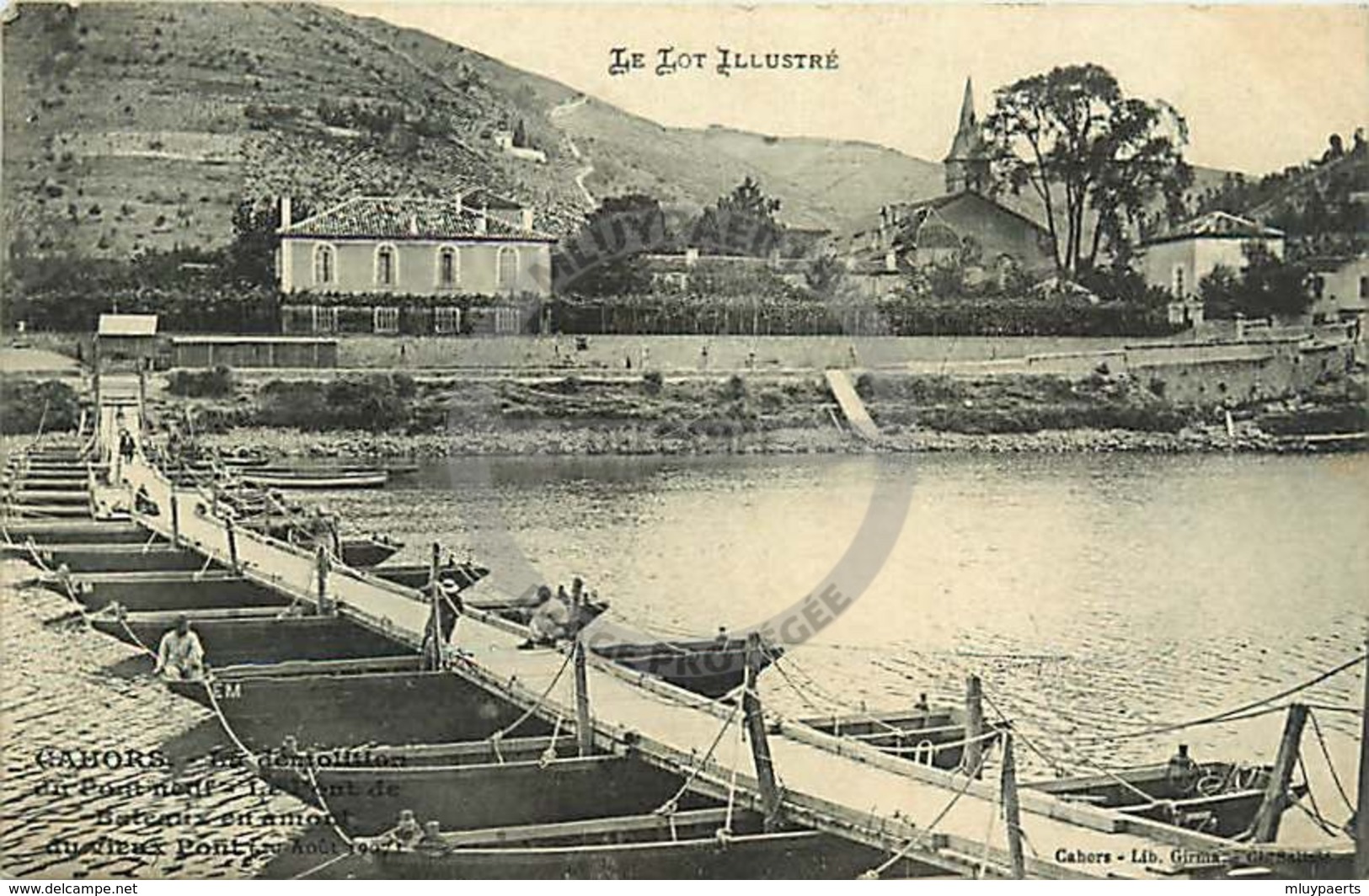 /!\ 9483 - CPA/CPSM - 46 - Cahors : Démolition Du Pont Neuf - Cahors