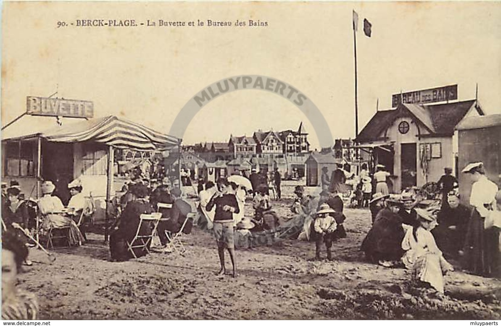 /!\ 9490 - CPA/CPSM - 62 - Berck : La Buvette Et Le Bureau Des Bains - Berck