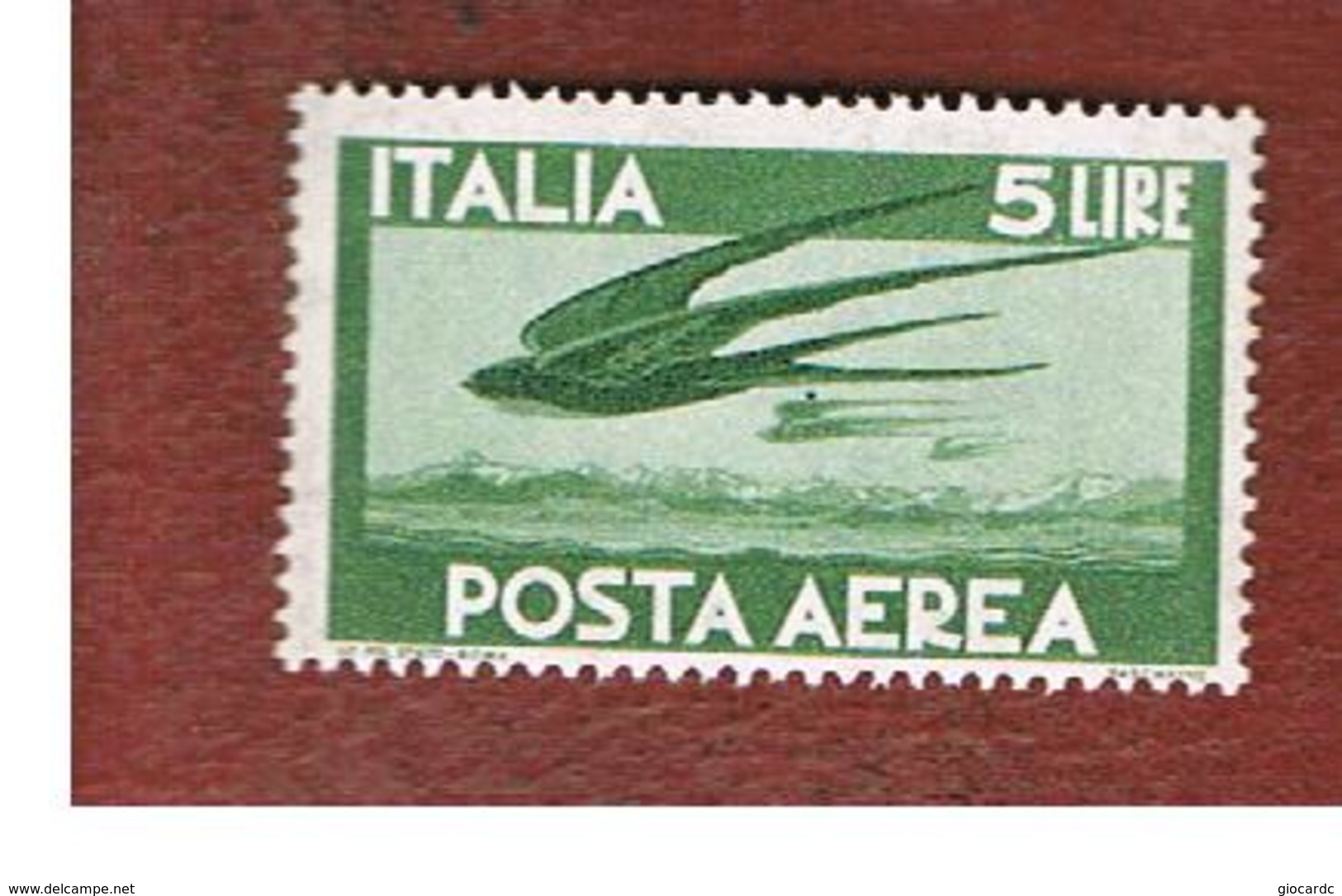 ITALIA  - UN. A155 - 1962 POSTA AEREA:  DEMOCRATICA 5 LIRE STELLE   - NUOVI ** (MINT) - Luftpost