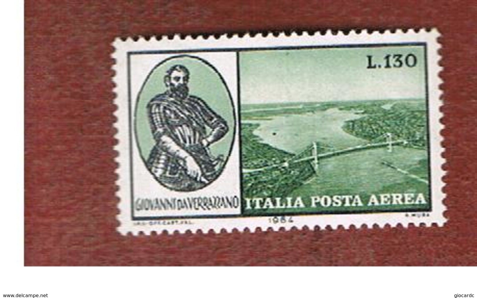 ITALIA  - UN. A157 - 1964 POSTA AEREA:  PONTE DA VERRAZZANO, NEW YORK  - NUOVI ** (MINT) - Posta Aerea