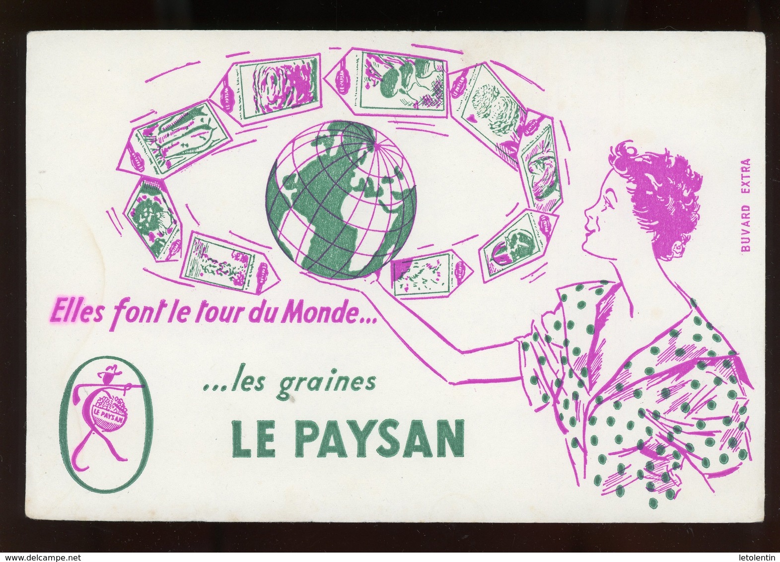 BUVARD:  GRAINES LE PAYSAN - FORMAT 13,5X20,5 Cm - Agriculture