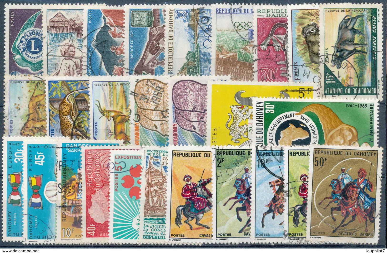 [602111]DAHOMEY - Petit Lot De 27 Timbres De 1967 à 1970, C:13,40? - Bénin – Dahomey (1960-...)