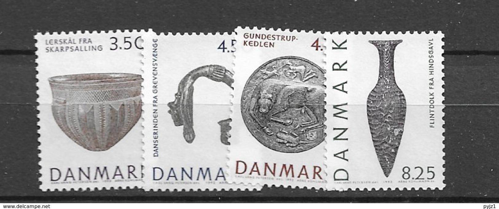 1992 MNH Danmark, Michel 1018-21 Postfris** - Ungebraucht