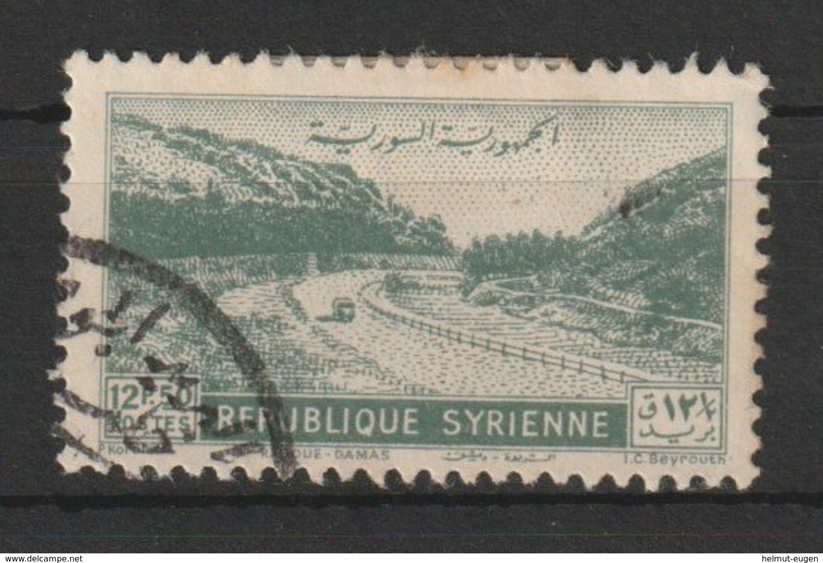 MiNr. 593 Syrien 1950, 6. Nov./1951, 5. Jan. Freimarken: Wappen, Straße, - Syria