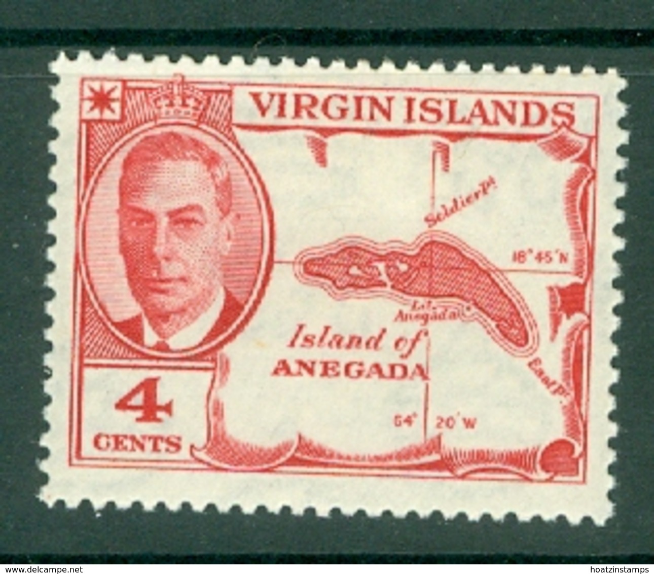 British Virgin Is: 1952   KGVI   SG139   4c   MH - British Virgin Islands