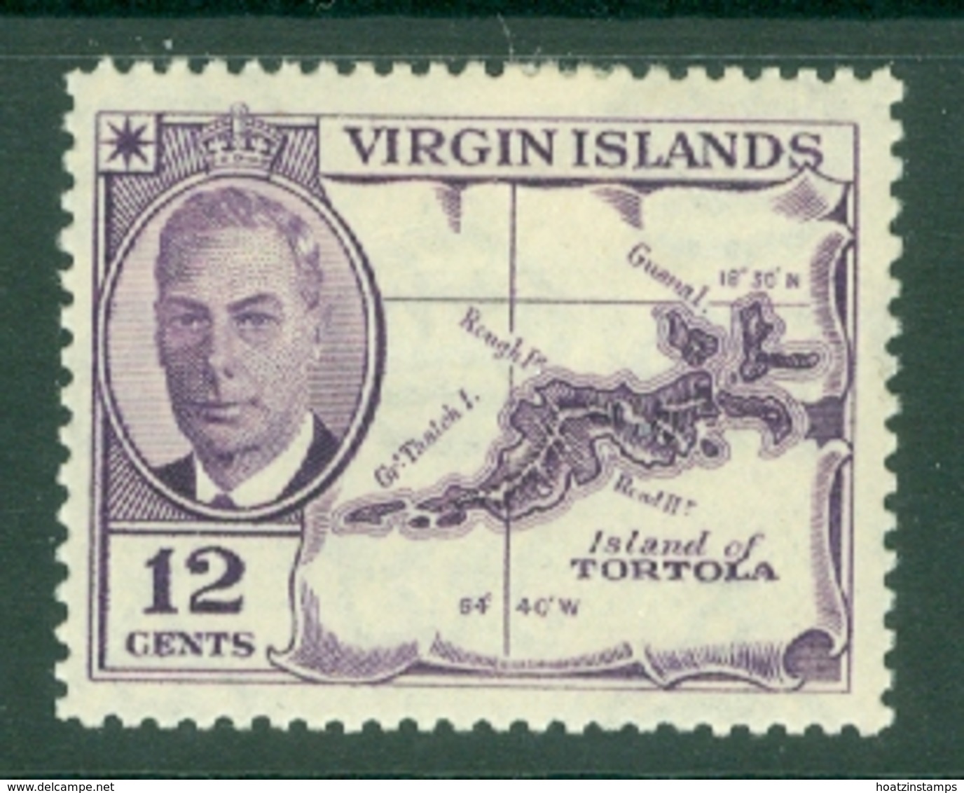 British Virgin Is: 1952   KGVI   SG142   12c   MH - British Virgin Islands