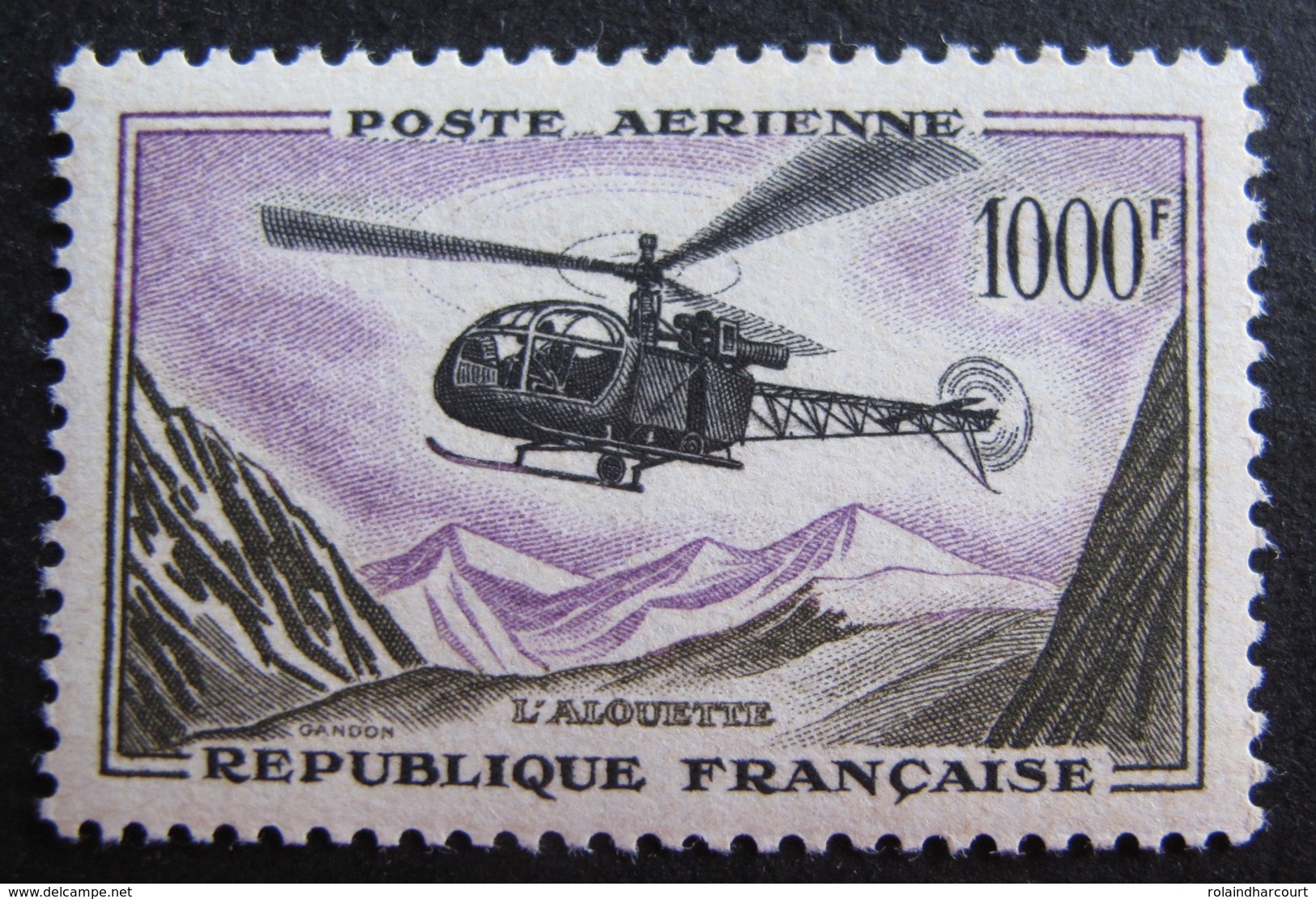 DF50500/260 - 1957 - POSTE AERIENNE - ALOUETTE - N°37 NEUF* - LUXE - Cote : 46,00 € - 1927-1959 Mint/hinged