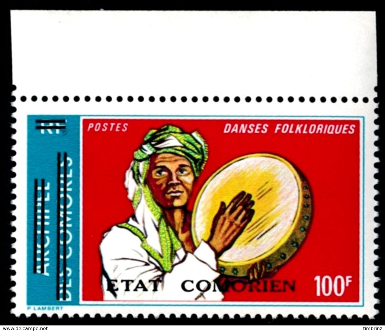 COMORES 1975 - Yv. 127 (= 104B Surch.) ** SUP Bdf - Danses Folkloriques  ..Réf.AFA23191 - Unused Stamps