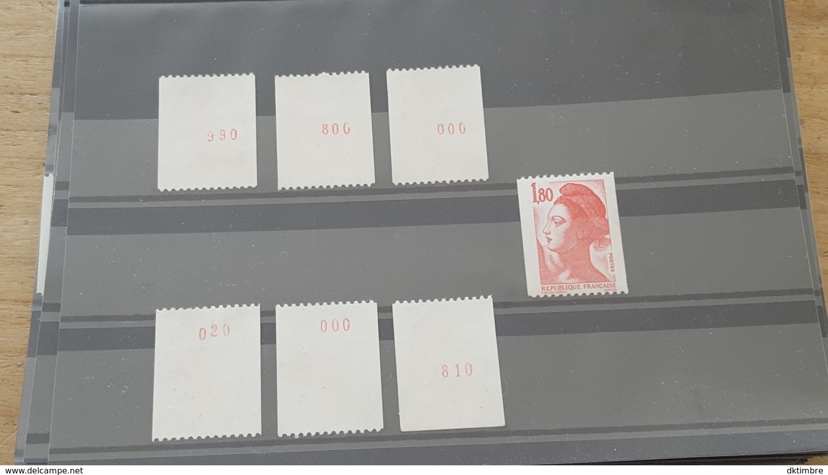 LOT 441151 TIMBRE DE FRANCE NEUF** LUXE NUMERO ROUGE - Collections