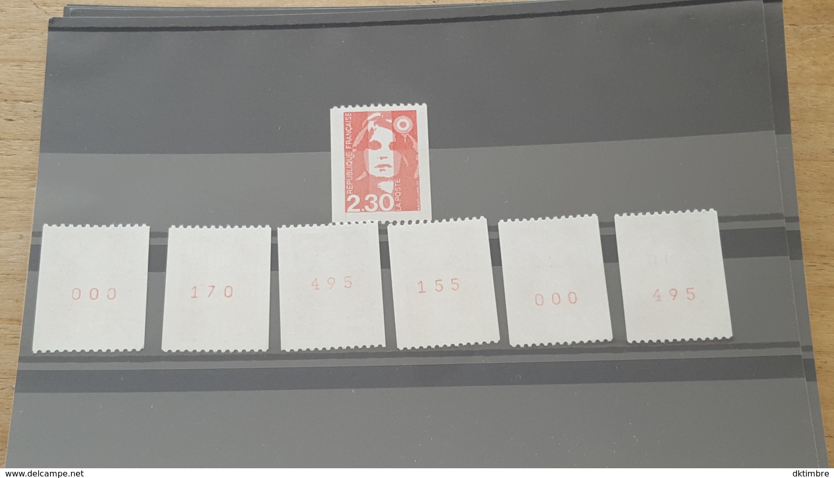 LOT 441161 TIMBRE DE FRANCE NEUF** LUXE NUMERO ROUGE - Collections