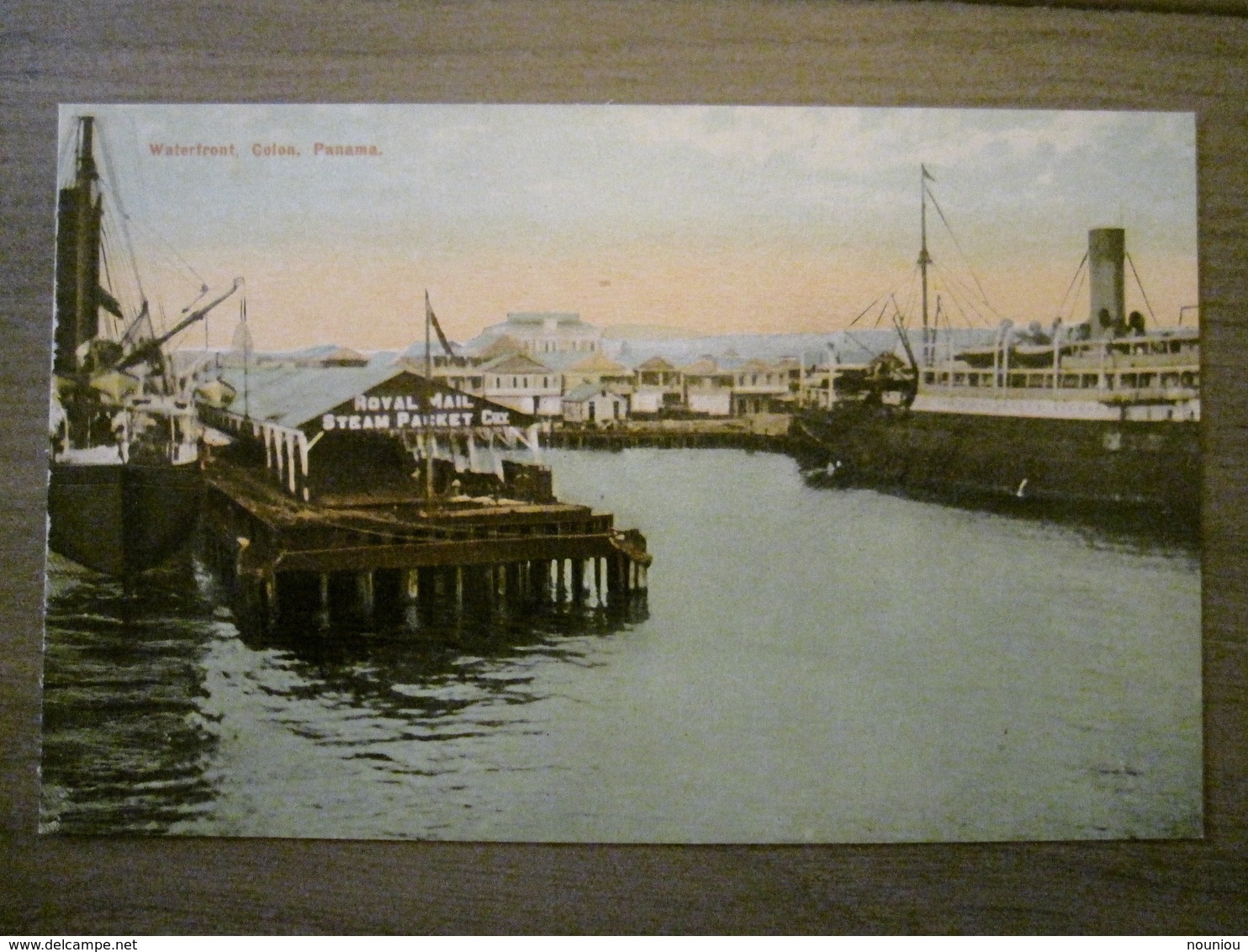 Tarjeta Postal Postcard - Panama - Waterfront - Colon - Royal Mail Steam Packet - Americhrome Leipzig - Panama
