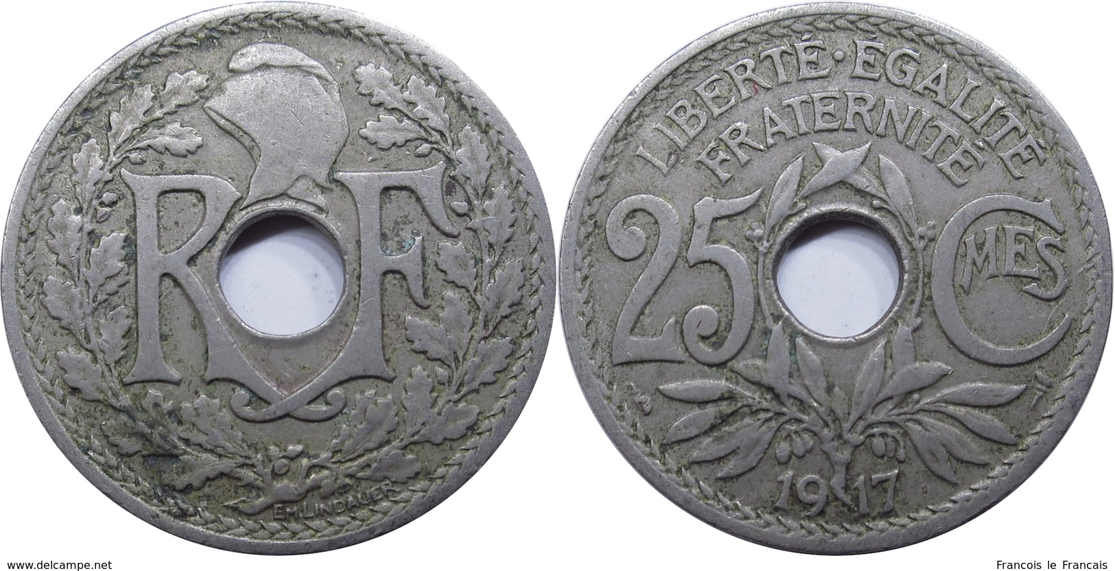 France - Troisième République - 25 Centimes 1917 Lindauer - Autres & Non Classés