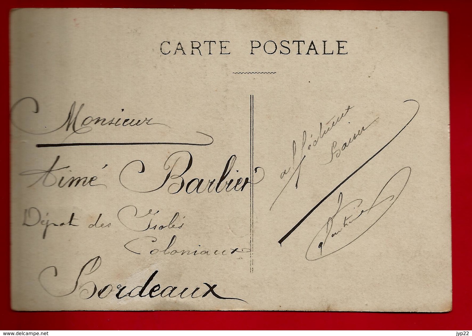 Jolie CP Ancienne Colorisée Bonne Fête - Homme Moustache Boîte à Lettre Courrier ... - Ed Circé 4224 - CAD 6-09-1911 - Autres & Non Classés