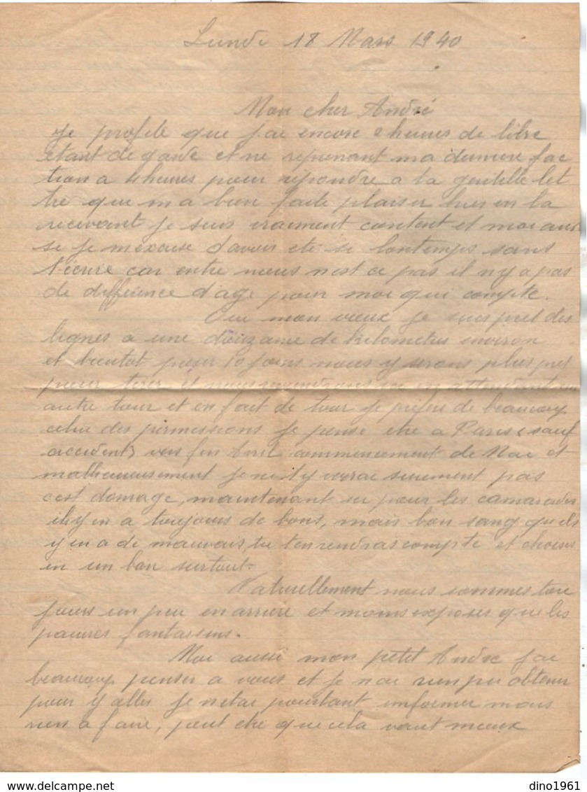 VP14.588  MILITARIA - Lettre En Franchise Militaire - Soldat J.CATHERINE Au 142 ème RAL SP 88.68 Pour FONTENAY SOUS BOIS - Documents