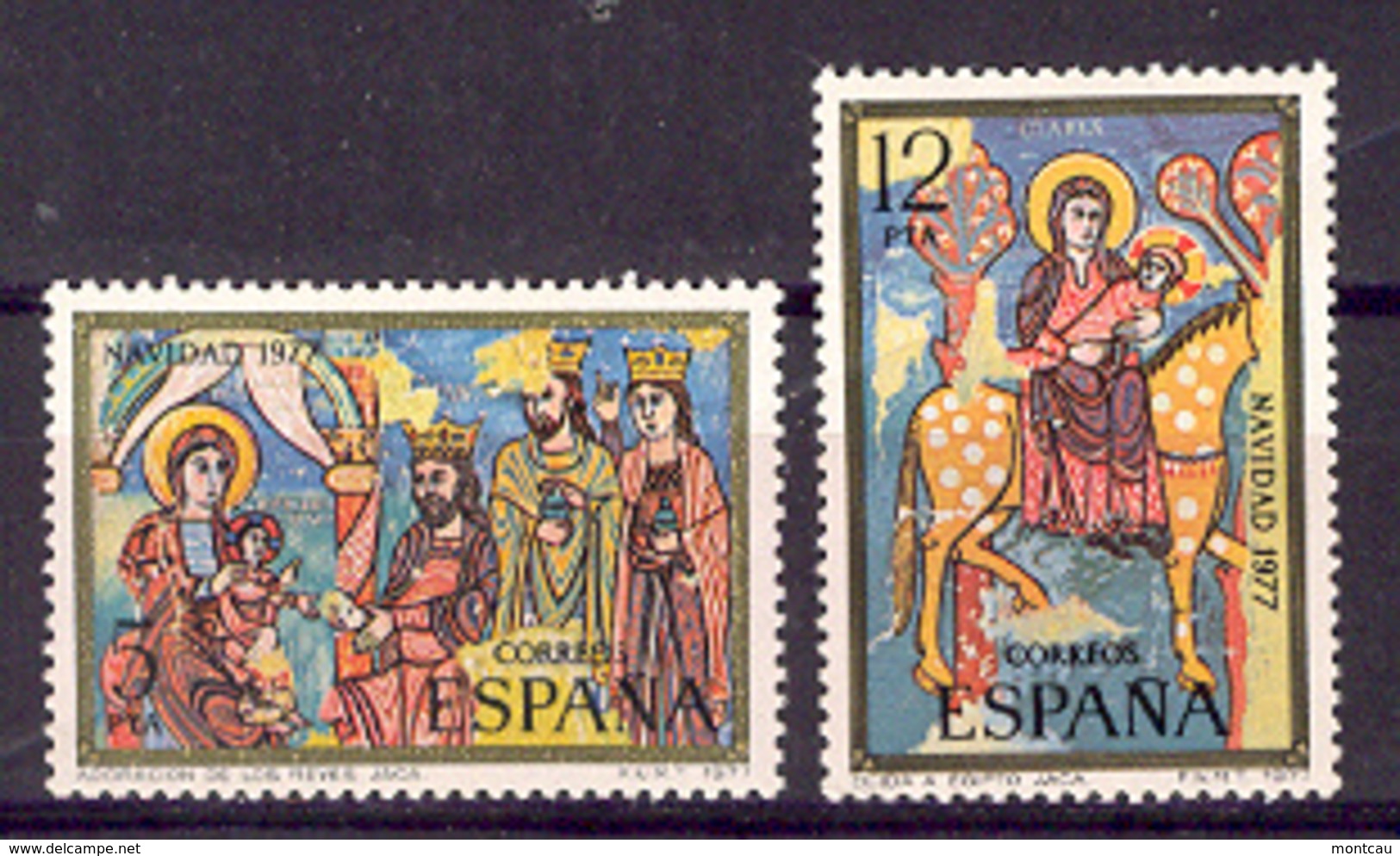 Spain 1977 - Navidad Ed 2446-47 (**) Mi 2335-2337 - Ungebraucht