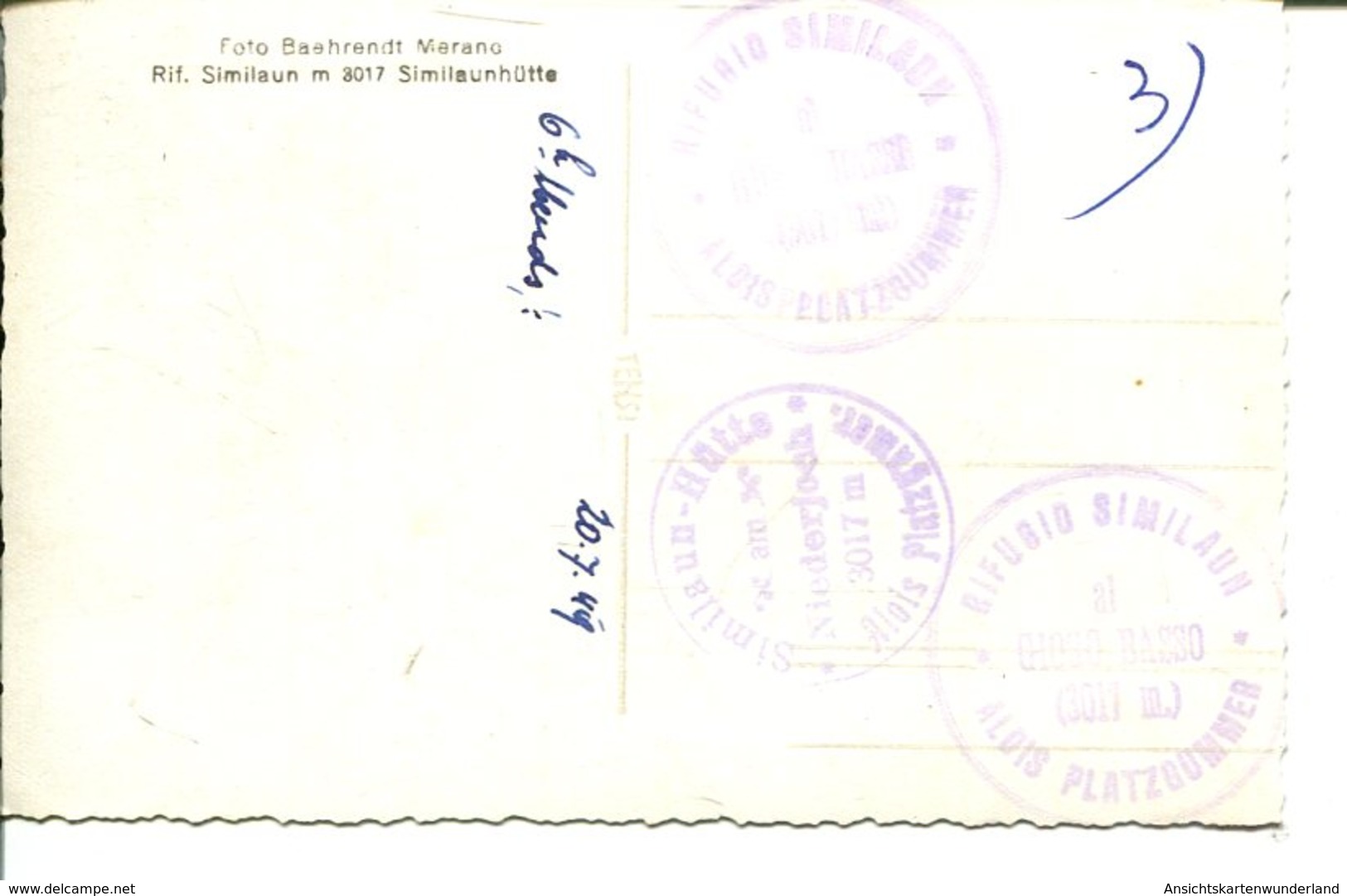 006113  Rif. Similaun, Similaunhütte  1949 - Sonstige & Ohne Zuordnung