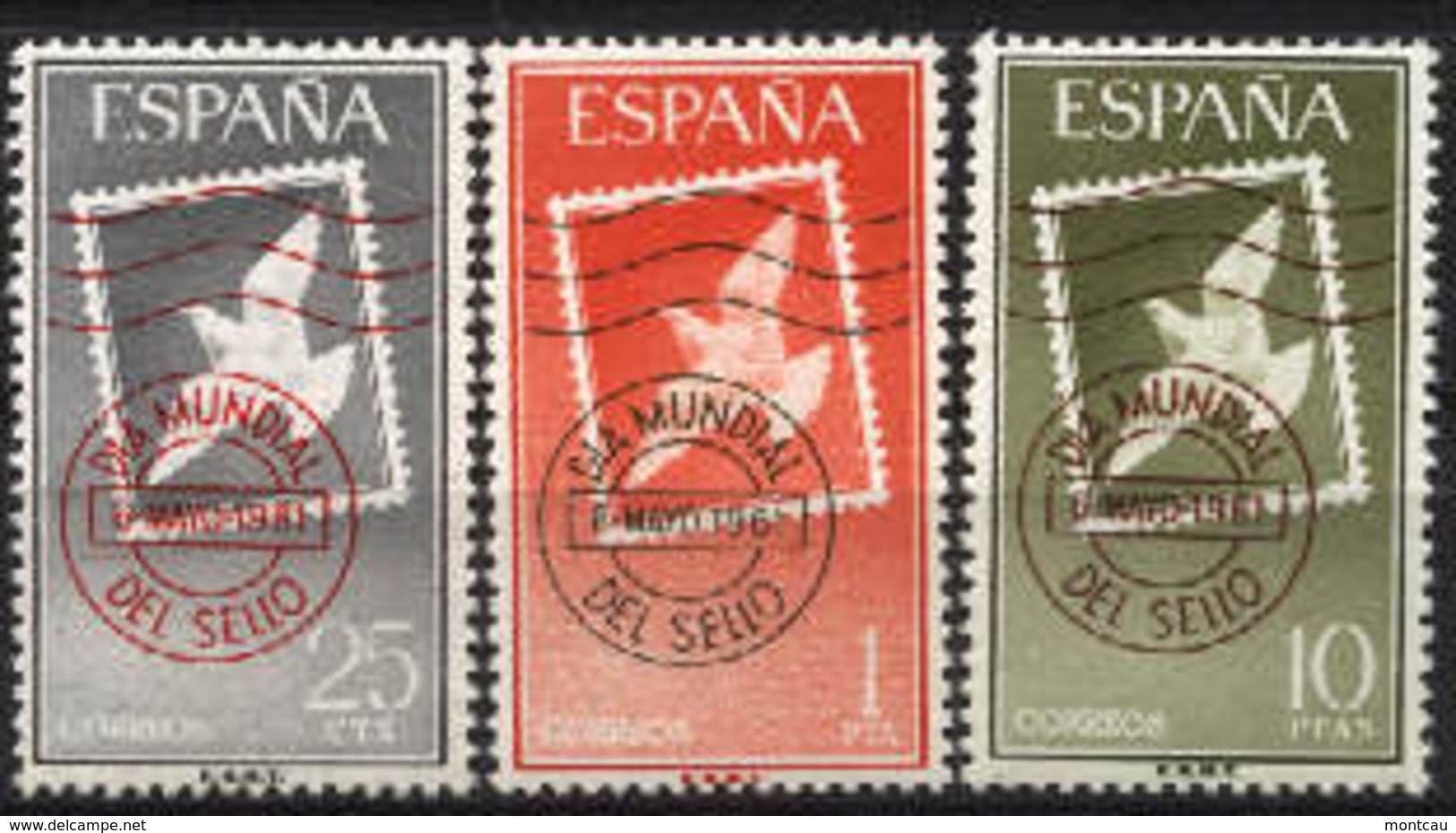 Spain 1961. Dia Del Sello Ed 1348-50 (**) Mi 1243-1245 - Ungebraucht