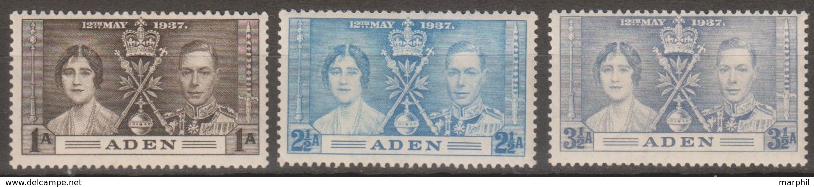 Aden 1937 MiN°13-15 3v MH/* - Aden (1854-1963)