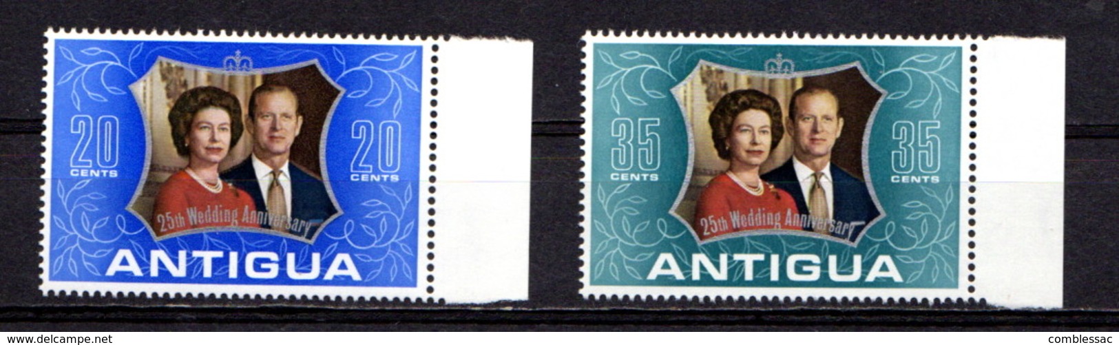 ANTIGUA    1972    Royal  Silver  Wedding    Set  Of  2    MNH - 1960-1981 Ministerial Government