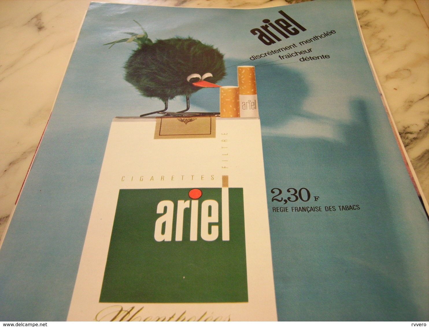 ANCIENNE PUBLICITE CIGARETTES ARIEL 1966 - Autres & Non Classés