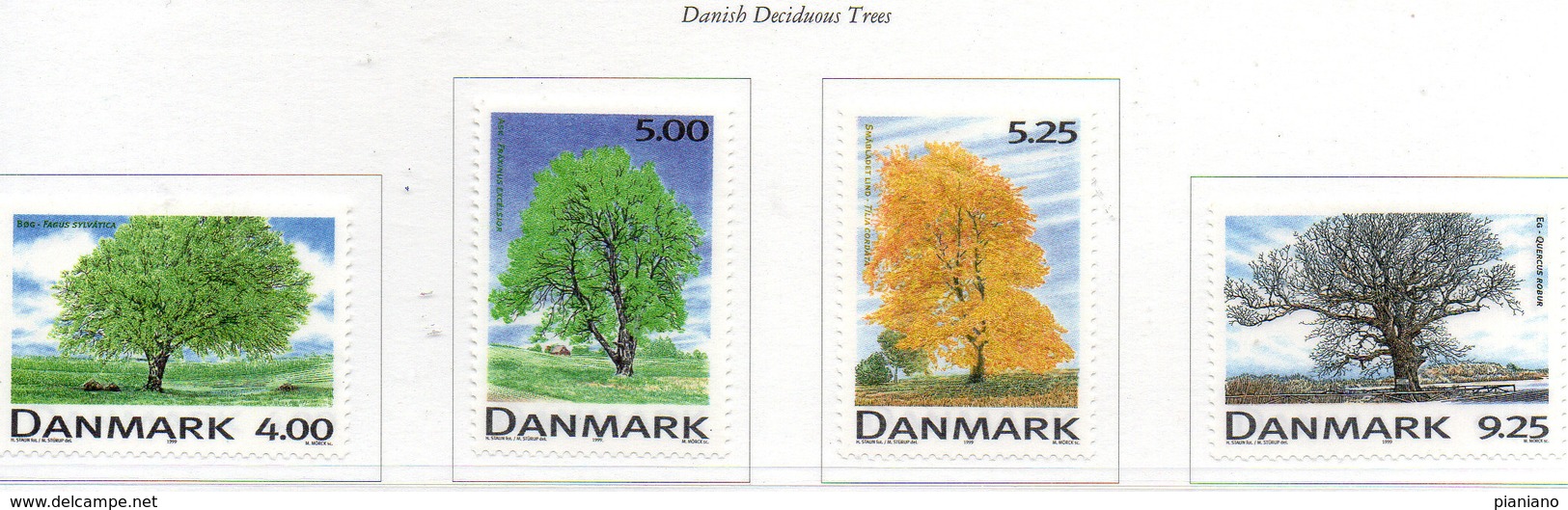 PIA - DANIMARCA -1999 : Flora : Alberi Di Danimarca  - (Yv 1202-05 ) - Nuovi