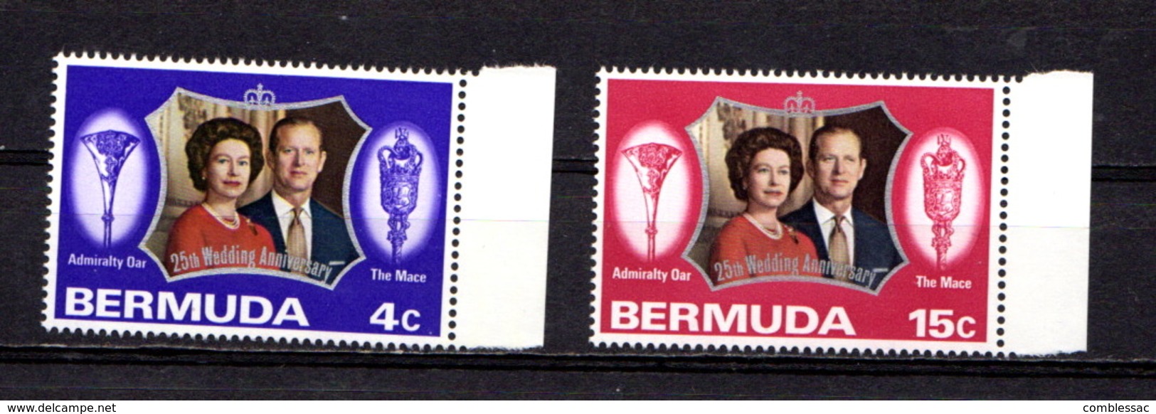 BERMUDA    1972    Royal  Silver  Wedding    Set  Of  2    MNH - Bermuda