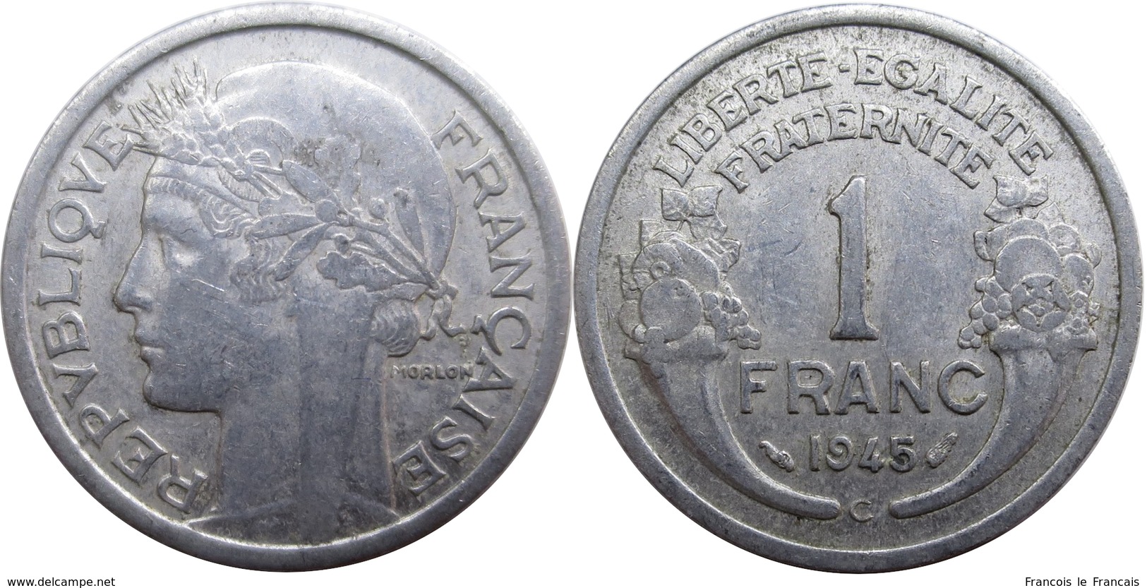 France - GPRF - 1 Franc 1945 C Morlon Légère - Autres & Non Classés