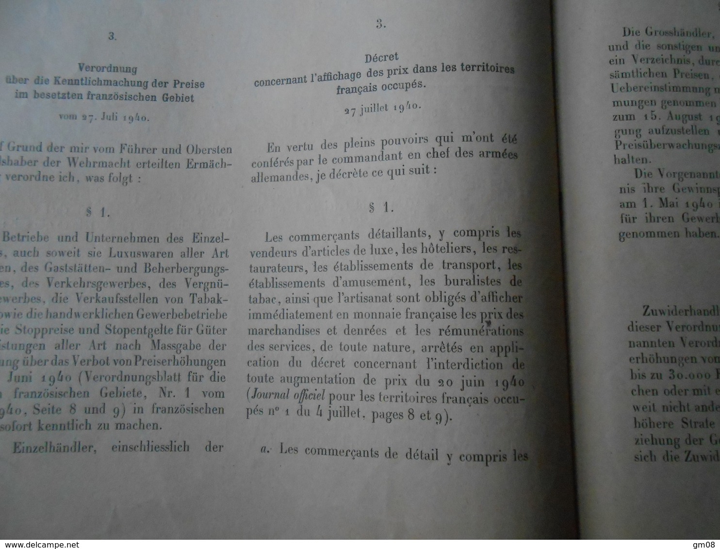 Militaria. Journal Officiel Allemand.N° 5 Du 29 Juillet 1940. 6 Pages. - Autres & Non Classés