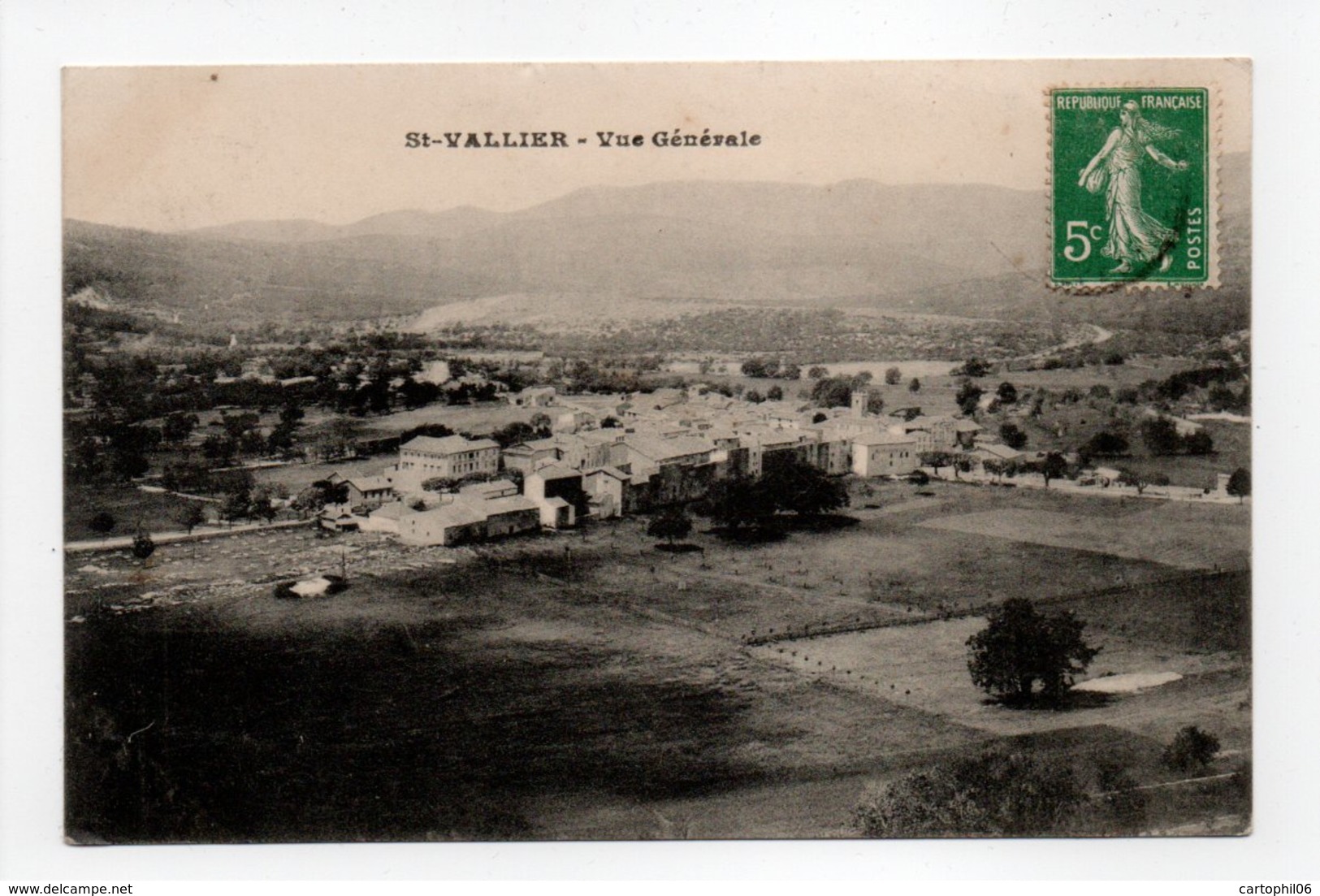 - CPA SAINT-VALLIER (06) - Vue Générale 1912 - - Autres & Non Classés