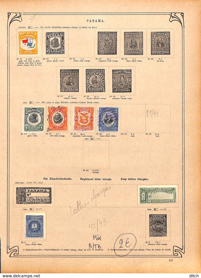 D - [702023]Panama 1906 - Lettre Chargées, Drapeaux, Personnages - Panama