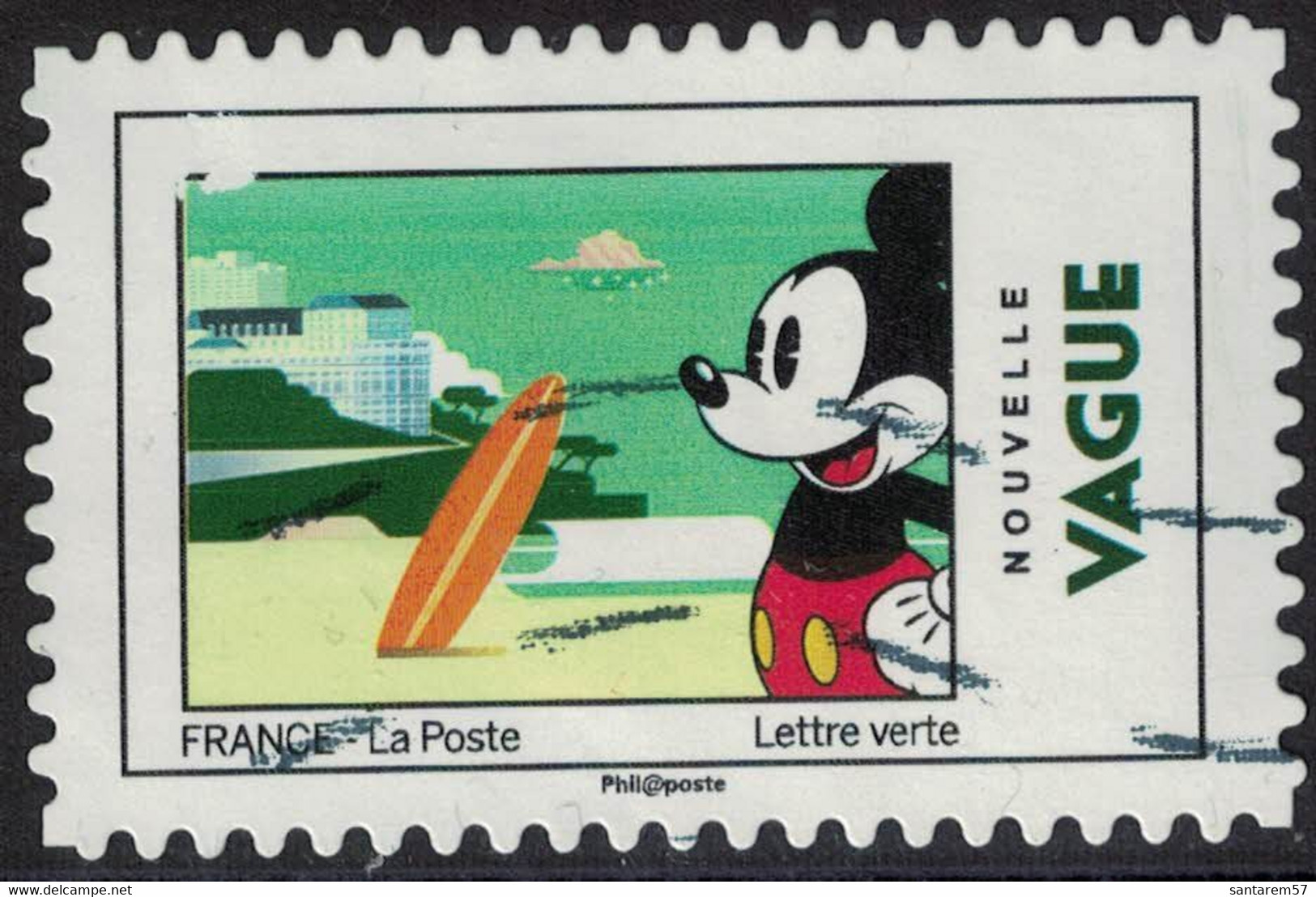 France 2018 Oblitéré Used Mickey Et La France Nouvelle Vague Y&T 1587 - Oblitérés