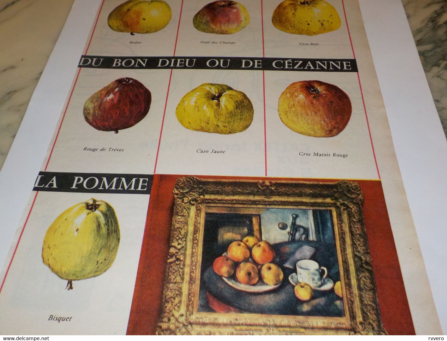 ANCIENNE PUBLICITE DU BON DIEU OU DE CEZANNE POMME 1960 - Autres & Non Classés