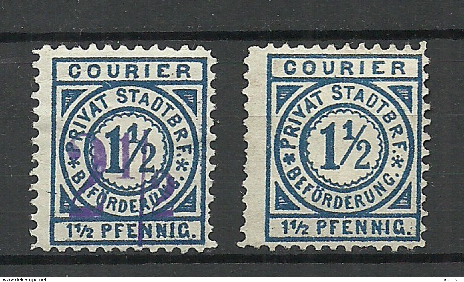 GERMANY O 1890 Privater Stadtpost Local City Post With And Witout OPT - Postes Privées & Locales