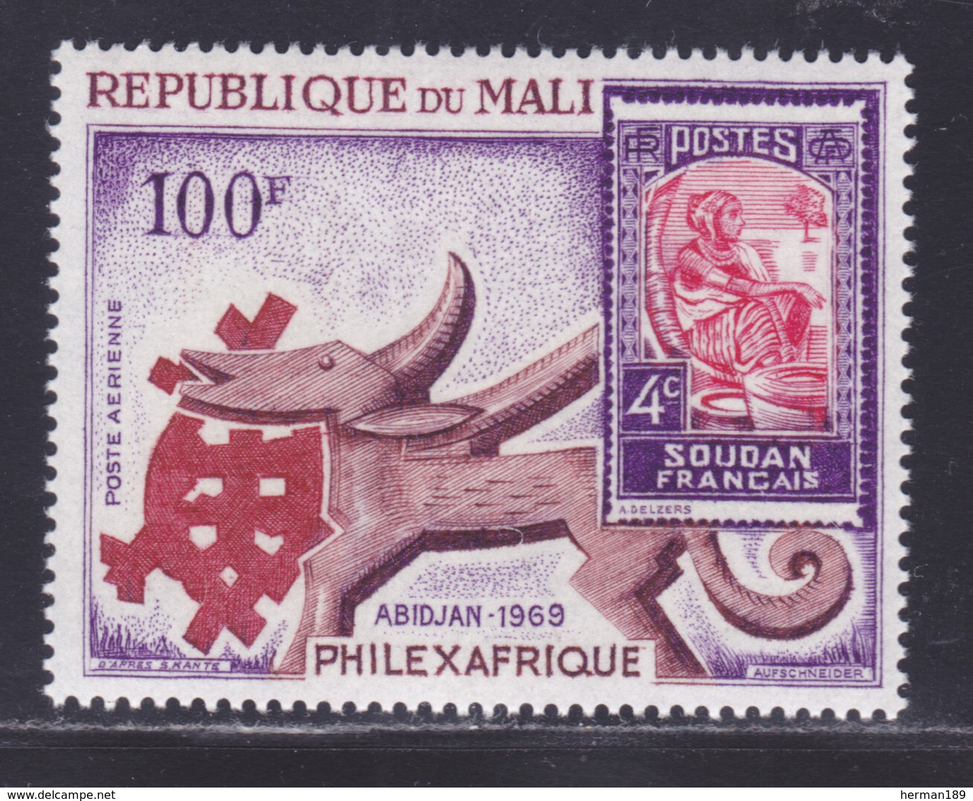 MALI AERIENS N°   65 ** MNH Neuf Sans Charnière, TB (D8583) Exposition Philexafrique à Abidjan - 1969 - Mali (1959-...)