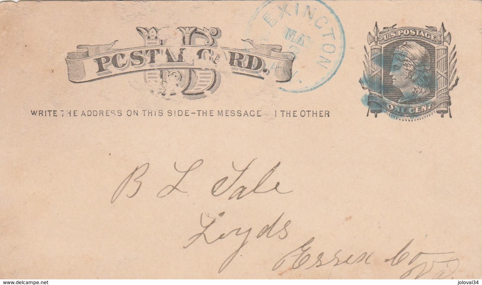 USA  Entier Postal  Cachet LEXINGTON VA 1879 Pour Lloyds Essex - ...-1900