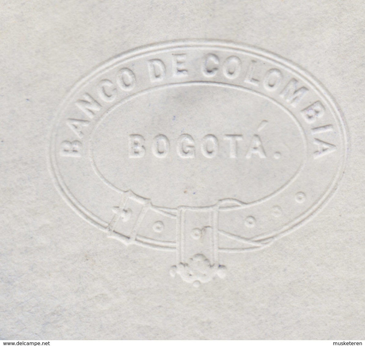 Colombia BANCO DE COLOMBIA (Embossed, Geprägt) BOGOTA 1927 Cover Letra HAMBURG Germany 2x Francisco De Paula Santander - Colombia