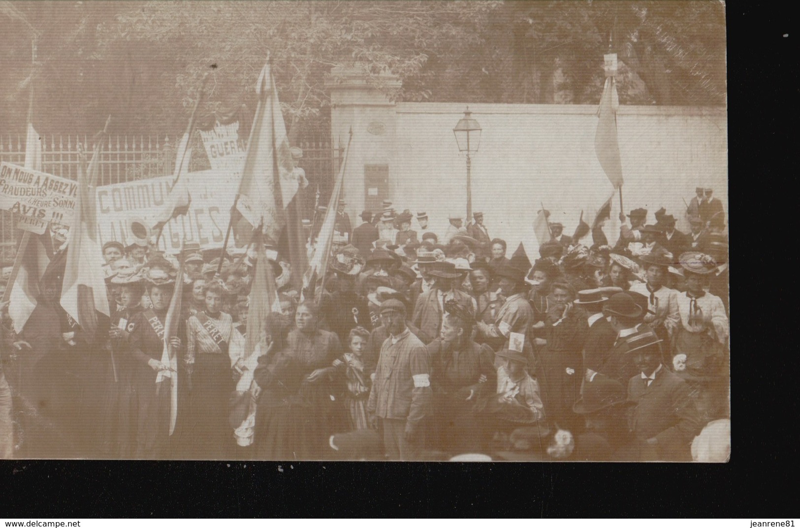 CPA1007.....CARTE PHOTO MONTPELLIER ...MANIFESTATION VITICOLE ...FERET... - Autres & Non Classés