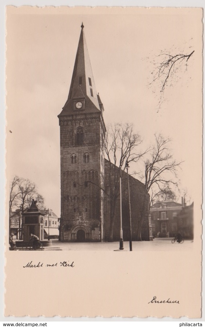 Enschede - Markt Met Kerk - Oud - Enschede