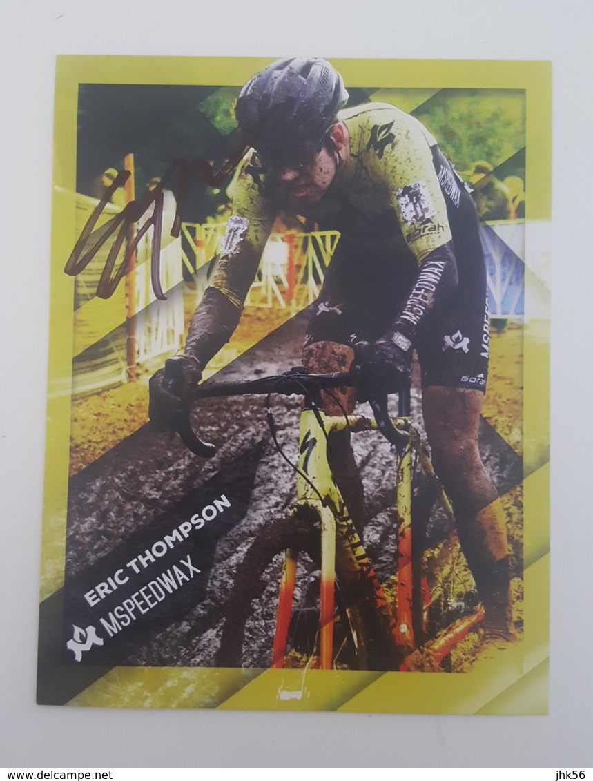 Cp Carte 2018 2019 Eric ThomsonCyclo Cross Signé Cyclisme Cycling - Cyclisme