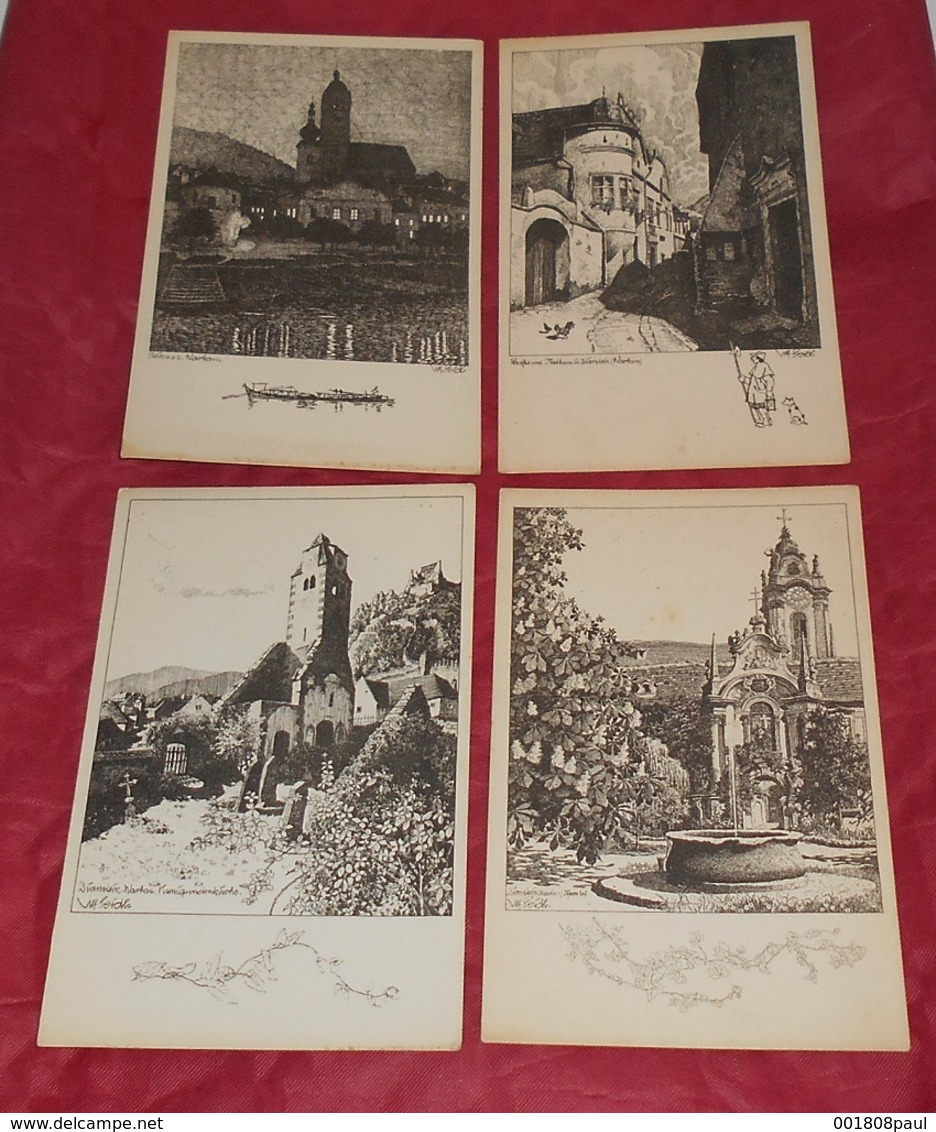 ULF SEIDL : WACHAU ::: Lot De 10 Cartes Postales : Illustrateurs  --------------- 487 - Wachau