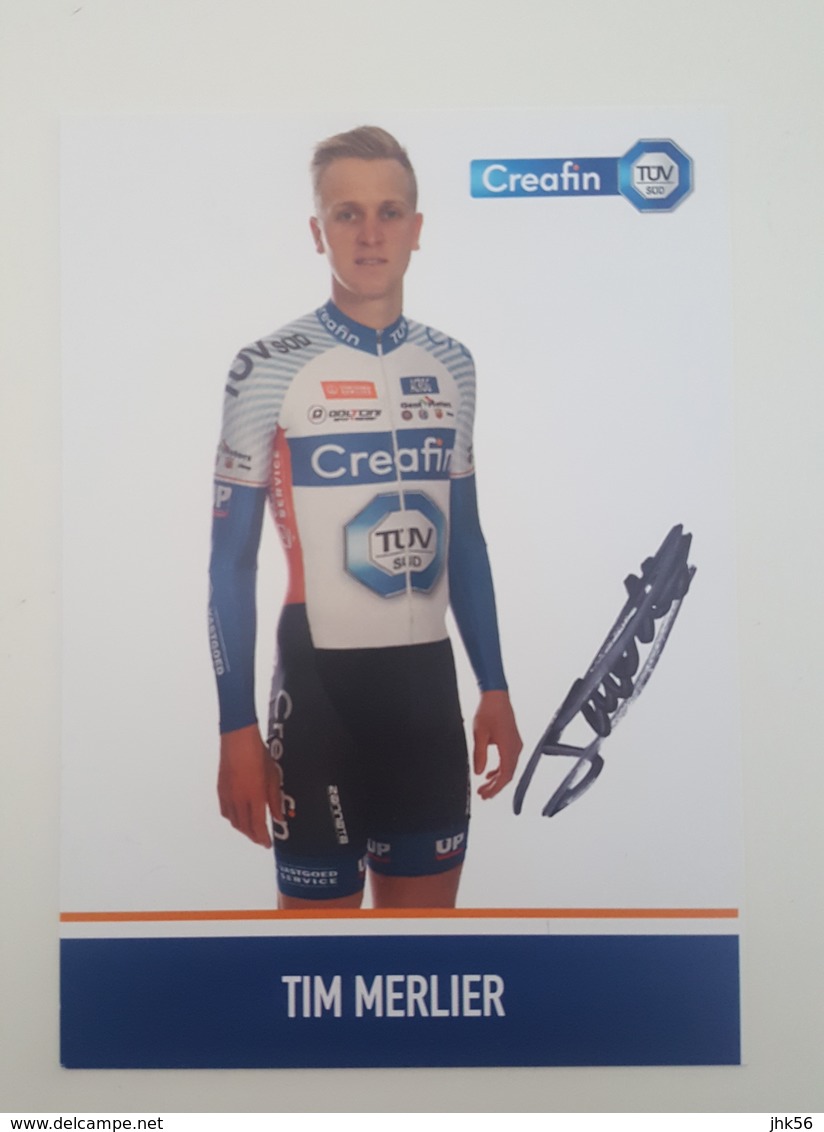 Cp Carte 2018 2019 Tim Merlier Cyclo Cross Signé Cyclisme Cycling - Cyclisme