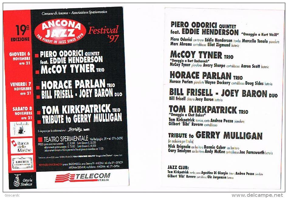 ITALIA  (ITALY)  - 1997  19^ ANCONA JAZZ          - RIF. 3673 - Musique Et Musiciens