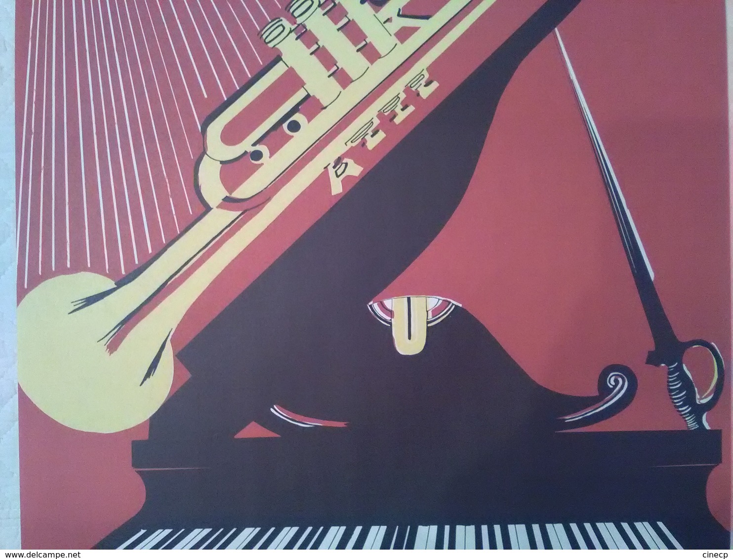 SUPERBE AFFICHE ANCIENNE ORIGINALE GALA ECOLE POLYTECHNIQUE POINT GAMMA JAZZ MUSIQUE Bicorne Et épée Tangente Bal De L'X - Affiches